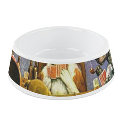 Dogs Playing Poker by C.M.Coolidge Plastic Dog Bowl - Small