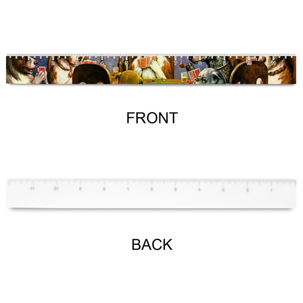 Dogs Playing Poker by C.M.Coolidge Plastic Ruler - 12" - APPROVAL