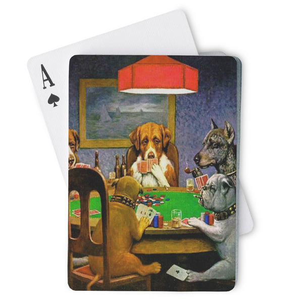Custom Dogs Playing Poker by C.M.Coolidge Playing Cards