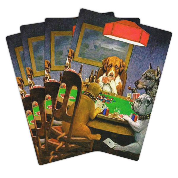 Dogs Playing Poker by C.M.Coolidge Playing Cards - Hand Back View