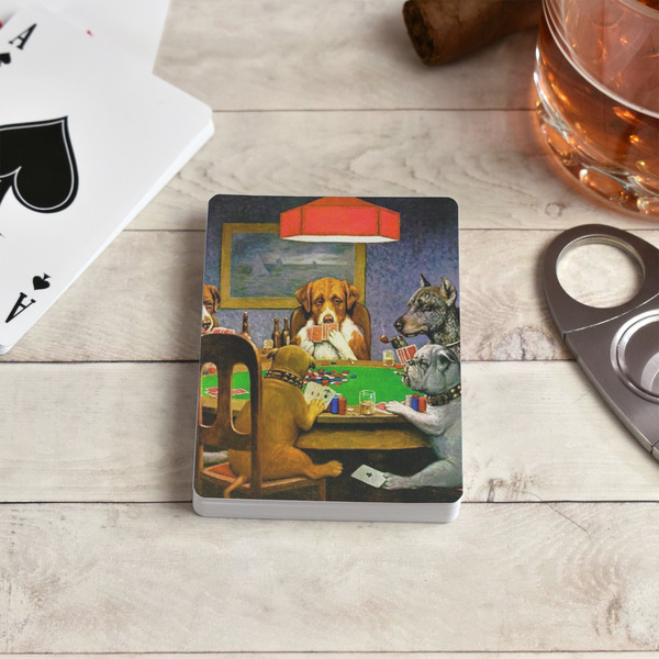 Dogs Playing Poker by C.M.Coolidge Playing Cards - In Context