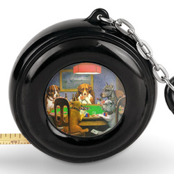 Dogs Playing Poker by C.M.Coolidge Pocket Tape Measure - 6 Ft w/ Carabiner Clip