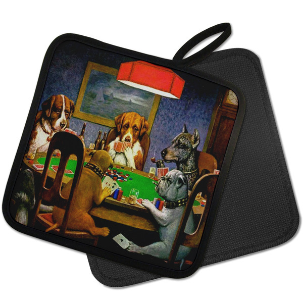 Dogs Playing Poker by C.M.Coolidge Pot Holders - PARENT MAIN