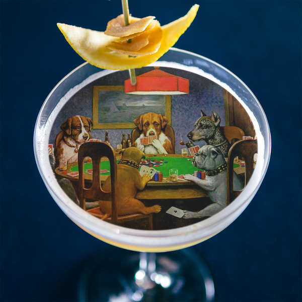 Dogs Playing Poker by C.M.Coolidge Printed Drink Topper - XLarge - In Context