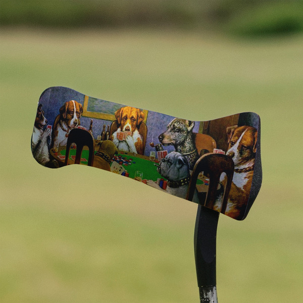 Dogs Playing Poker by C.M.Coolidge Putter Cover - On Putter