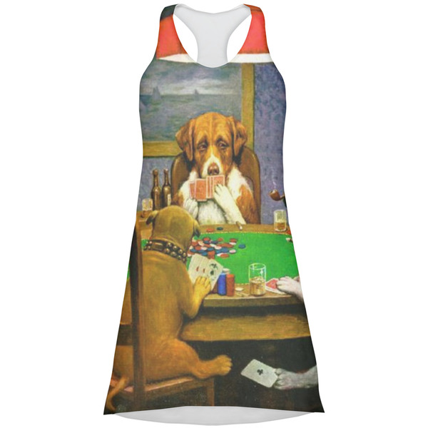 Custom Dogs Playing Poker by C.M.Coolidge Racerback Dress - Large