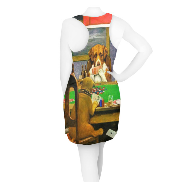 Dogs Playing Poker by C.M.Coolidge Racerback Dress - On Model - Back