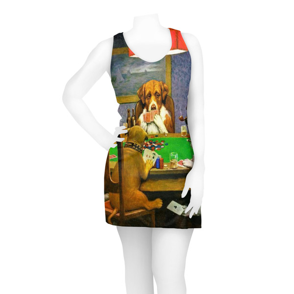 Dogs Playing Poker by C.M.Coolidge Racerback Dress - On Model - Front