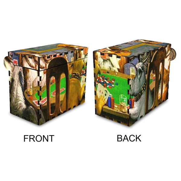 Dogs Playing Poker by C.M.Coolidge Recipe Box - Full Color - Approval