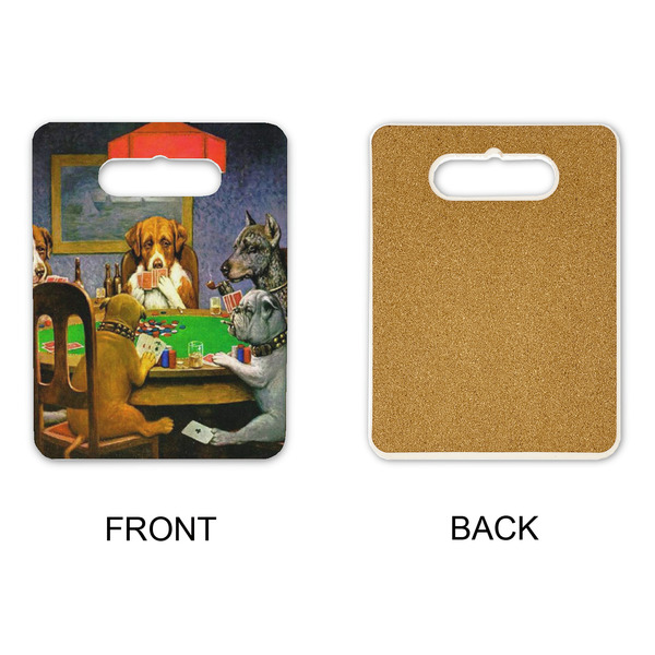 Dogs Playing Poker by C.M.Coolidge Rectangle Trivet with Handle - APPROVAL