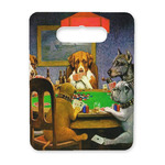 Dogs Playing Poker by C.M.Coolidge Rectangular Trivet with Handle