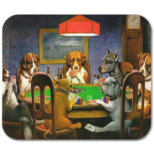 Dogs Playing Poker by C.M.Coolidge Rectangular Mouse Pad - APPROVAL