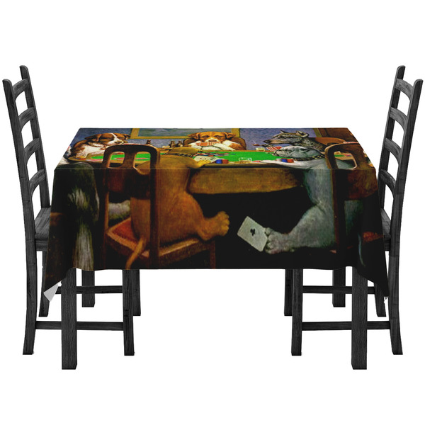 Custom Dogs Playing Poker by C.M.Coolidge Tablecloth