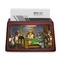 Dogs Playing Poker by C.M.Coolidge Red Mahogany Business Card Holder - Straight