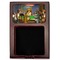 Dogs Playing Poker by C.M.Coolidge Red Mahogany Sticky Note Holder - Flat