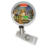 Dogs Playing Poker by C.M.Coolidge Retractable Badge Reel
