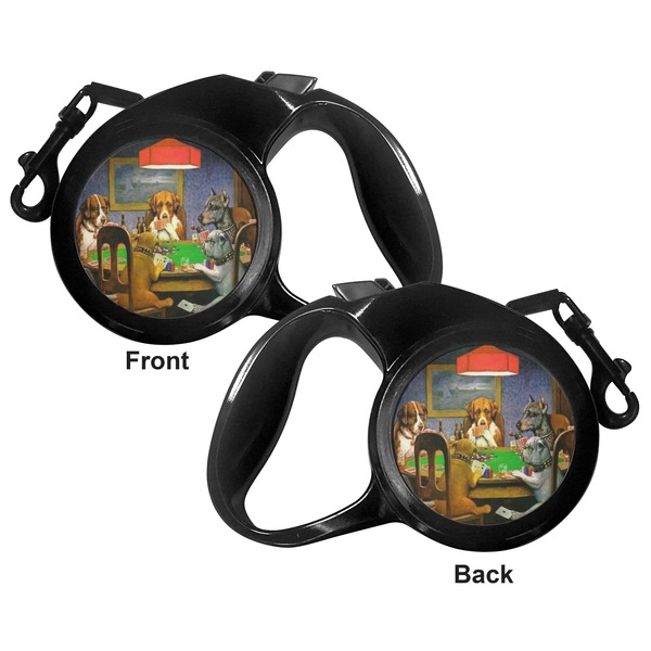 Dogs Playing Poker by C.M.Coolidge Retractable Dog Leash - Medium Large - Apvl