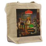 Dogs Playing Poker by C.M.Coolidge Reusable Cotton Grocery Bag - Single
