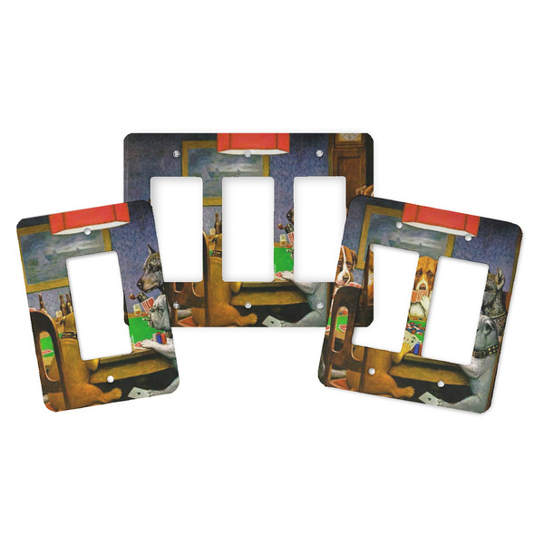 Dogs Playing Poker by C.M.Coolidge Rocker Light Switch Covers - Parent - ALL VARIATIONS
