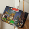 Dogs Playing Poker by C.M.Coolidge Large Rope Tote - Life Style