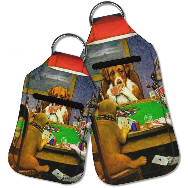 Dogs Playing Poker by C.M.Coolidge Sanitizer Holder Keychain - Parent Main