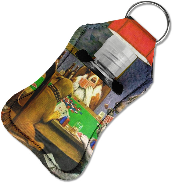 Dogs Playing Poker by C.M.Coolidge Sanitizer Holder Keychain - Small in Case