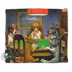 Dogs Playing Poker by C.M.Coolidge Security Blanket - Single Sided