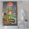 Dogs Playing Poker by C.M.Coolidge Shower Curtain Lifestyle