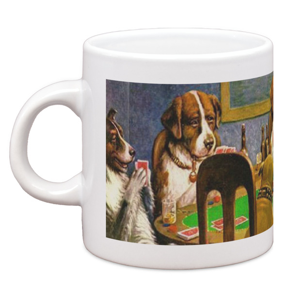 Custom Dogs Playing Poker by C.M.Coolidge Espresso Cup