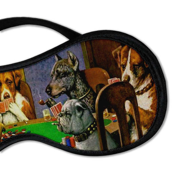 Dogs Playing Poker by C.M.Coolidge Sleeping Eye Mask - DETAIL Large
