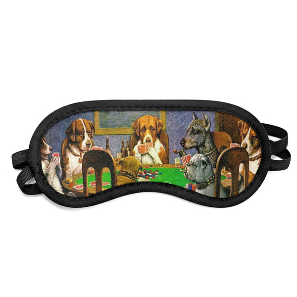 Custom Dogs Playing Poker by C.M.Coolidge Sleeping Eye Mask - Small
