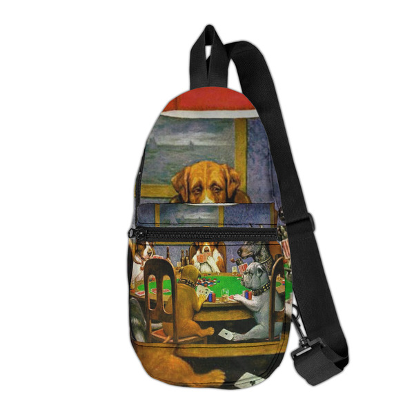 Custom Dogs Playing Poker by C.M.Coolidge Sling Bag