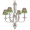 Dogs Playing Poker by C.M.Coolidge Small Chandelier Shade - LIFESTYLE (on chandelier)