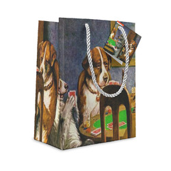 Dogs Playing Poker by C.M.Coolidge Small Gift Bag
