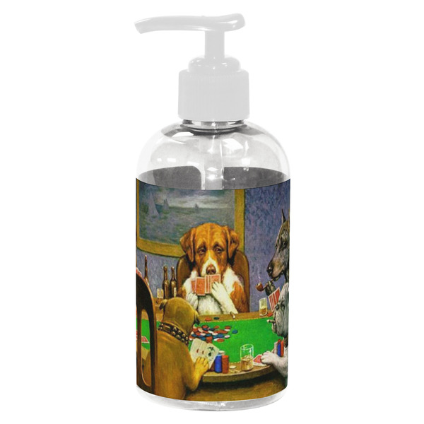 Custom Dogs Playing Poker by C.M.Coolidge Plastic Soap / Lotion Dispenser (8 oz - Small - White)