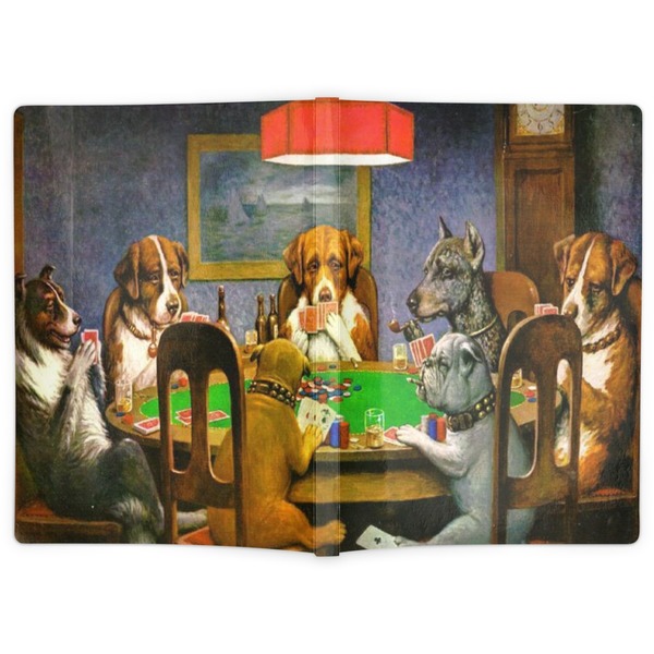 Dogs Playing Poker by C.M.Coolidge Soft Cover Journal - Apvl