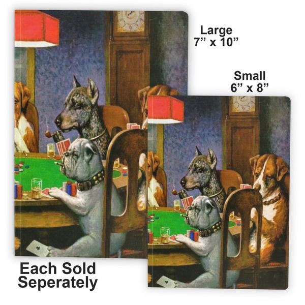 Dogs Playing Poker by C.M.Coolidge Soft Cover Journal - Compare