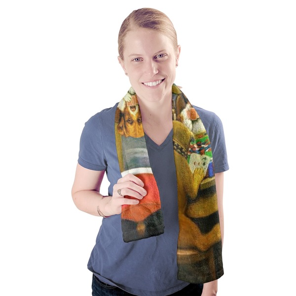 Dogs Playing Poker by C.M.Coolidge Sport Towel - Exercise use - Model