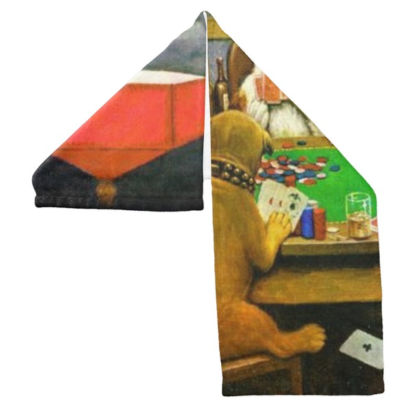 Dogs Playing Poker by C.M.Coolidge Sports Towel Folded - Both Sides Showing