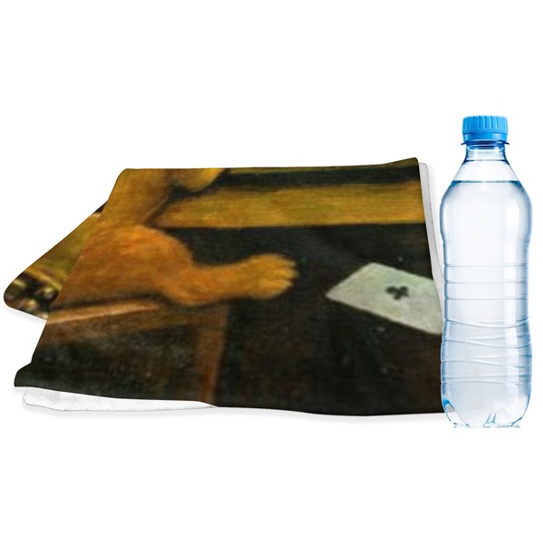 Custom Dogs Playing Poker by C.M.Coolidge Sports & Fitness Towel