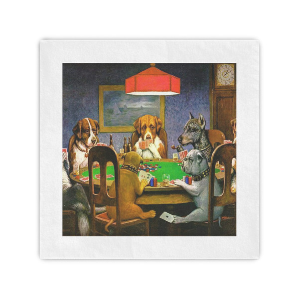 Custom Dogs Playing Poker by C.M.Coolidge Cocktail Napkins