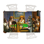 Dogs Playing Poker by C.M.Coolidge Tablecloth - 58"x102"