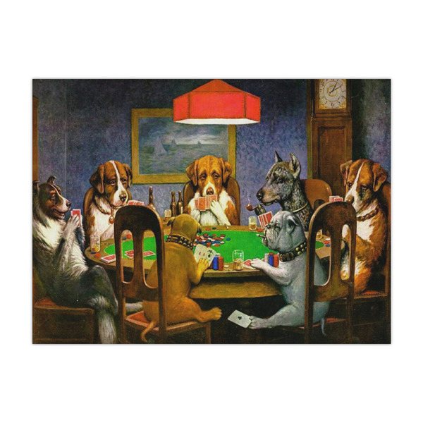 Custom Dogs Playing Poker by C.M.Coolidge Large Tissue Papers Sheets - Heavyweight