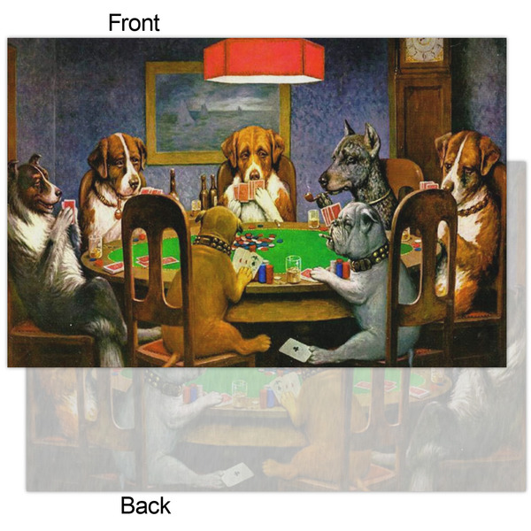 Dogs Playing Poker by C.M.Coolidge Tissue Paper - Heavyweight - XL - Front & Back