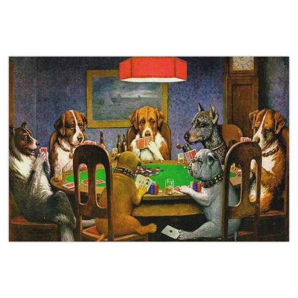 Custom Dogs Playing Poker by C.M.Coolidge X-Large Tissue Papers Sheets - Heavyweight