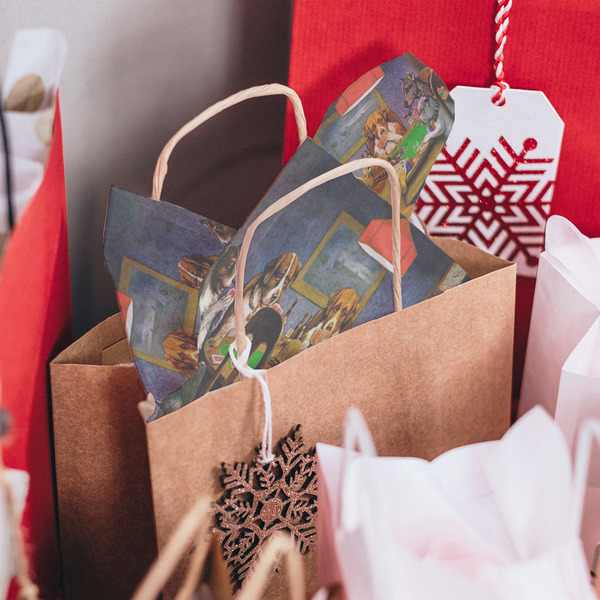 Dogs Playing Poker by C.M.Coolidge Tissue Paper - In Gift Bag