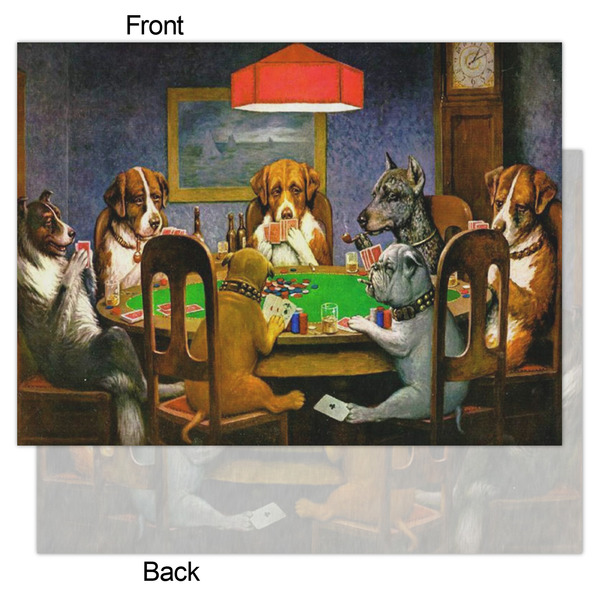 Dogs Playing Poker by C.M.Coolidge Tissue Paper - Lightweight - Large - Front & Back