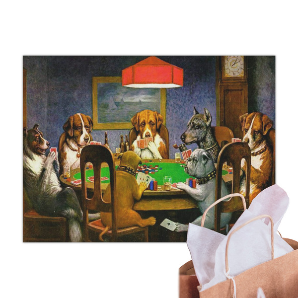Dogs Playing Poker by C.M.Coolidge Tissue Paper Sheets - Main