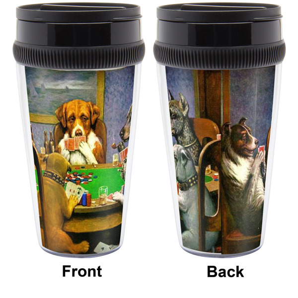 Dogs Playing Poker by C.M.Coolidge Travel Mug Approval (Personalized)