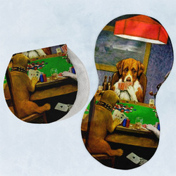Dogs Playing Poker by C.M.Coolidge Burp Pads - Velour - Set of 2
